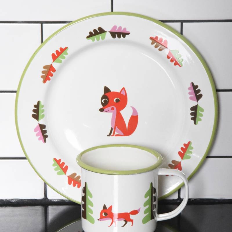 Enamel Plate Fox