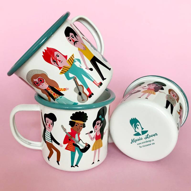 Enamel Mug Music Lover