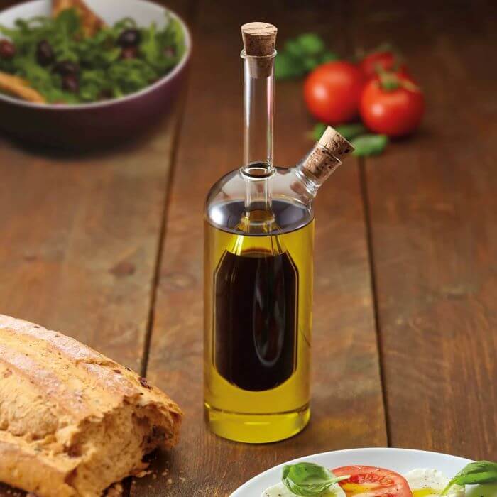 2-in-1 Glass Olive Oil & Vinegar Bottle