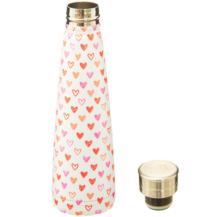 Red Love Heart Water Bottle