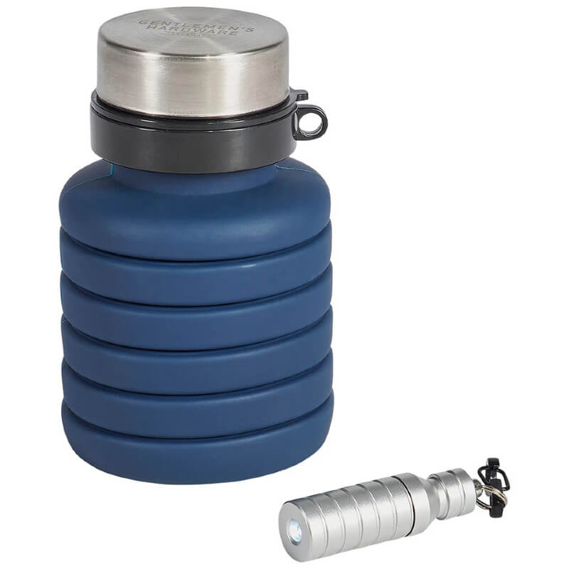 Collapsible Water Bottle and Flashlight