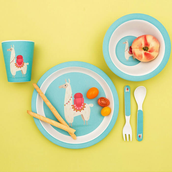 Dolly Llama Bamboo Tableware