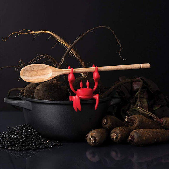 Supporto per Cucchiaio da Cucina Granchio Rosso