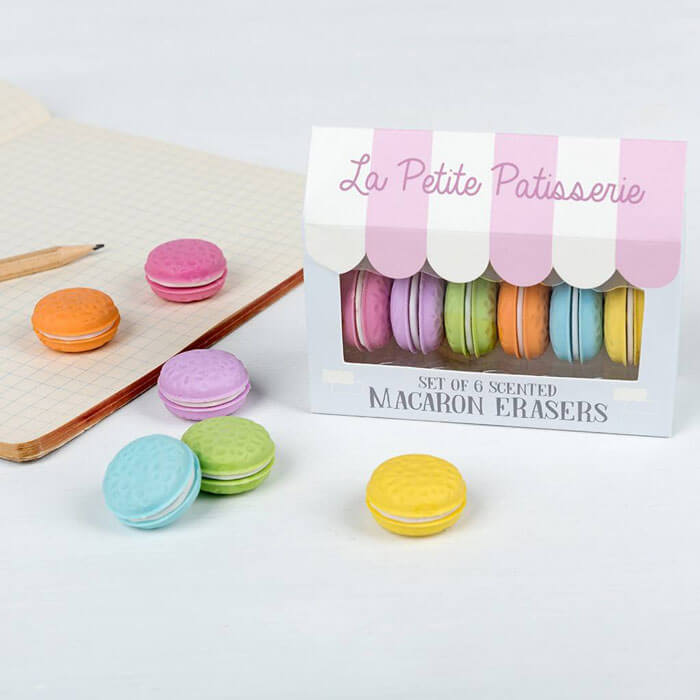 Gomme per Cancellare Profumate Macaron - Gadgets, Idee regalo originali