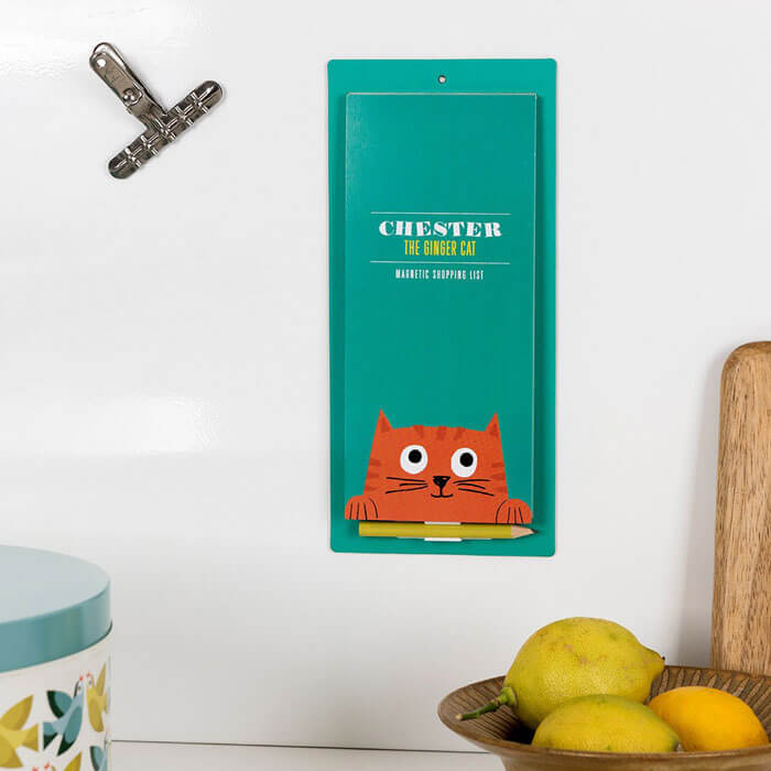 Chester The Cat Magnetic Shopping List