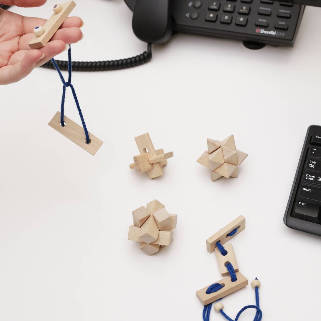 Mini-Holzpuzzle-Set