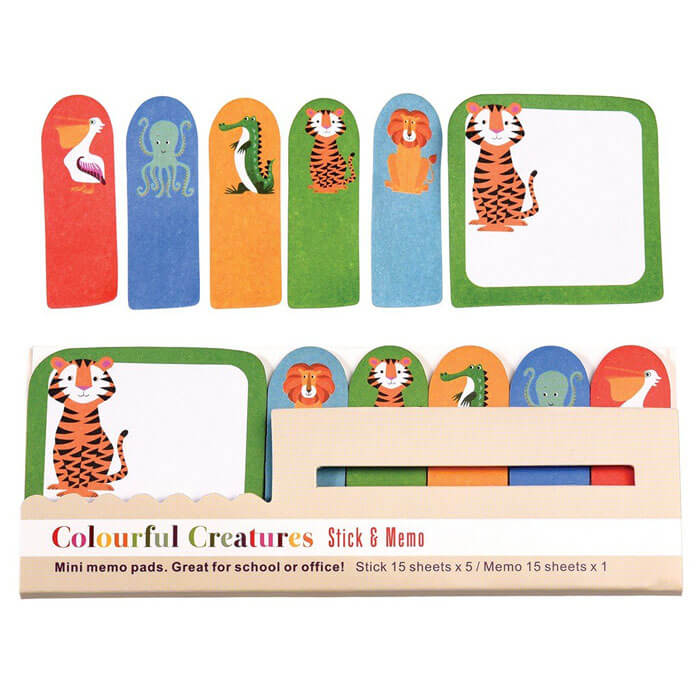 Colourful Creatures Mini Memo Pads