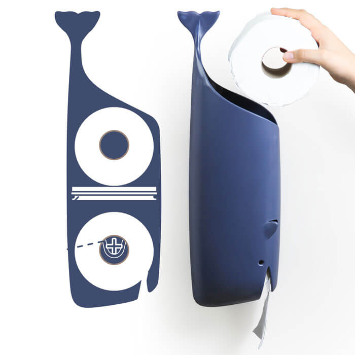 Moby Whale  Plastic Bag Holder