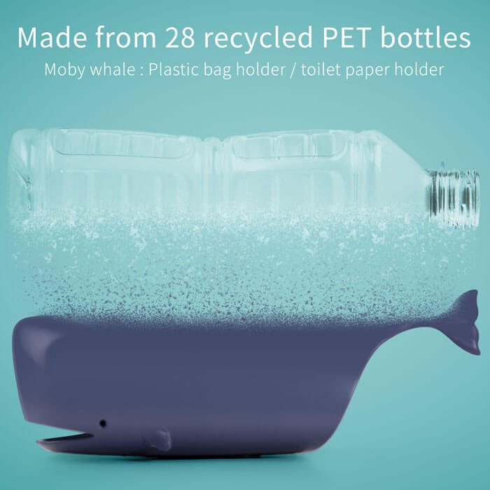 Moby Whale  Plastic Bag Holder