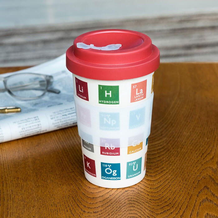 Periodic Table Bamboo Travel Mug