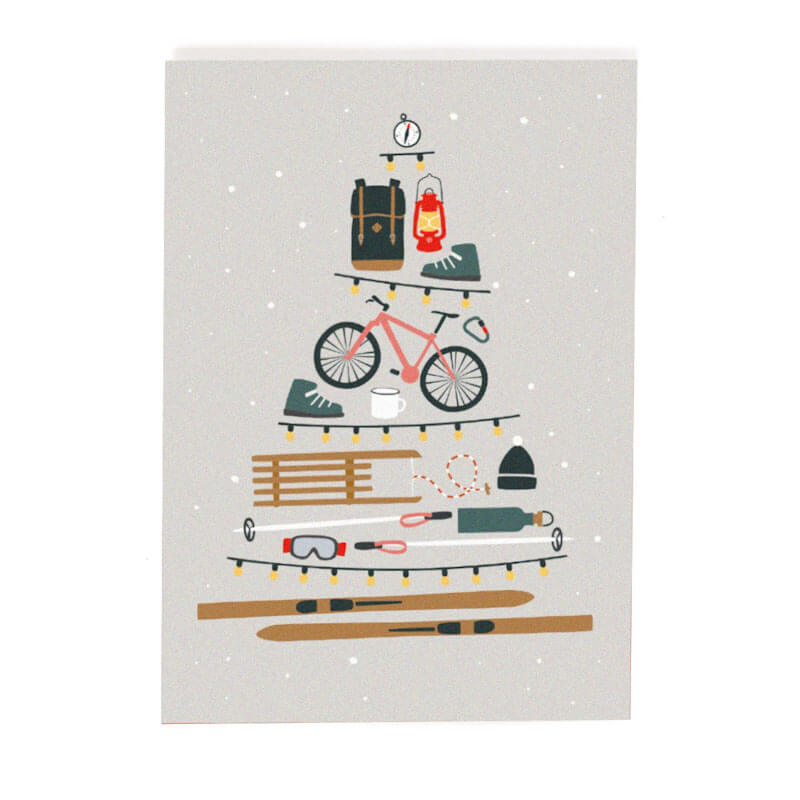 Postcard Christmas Sports Tree