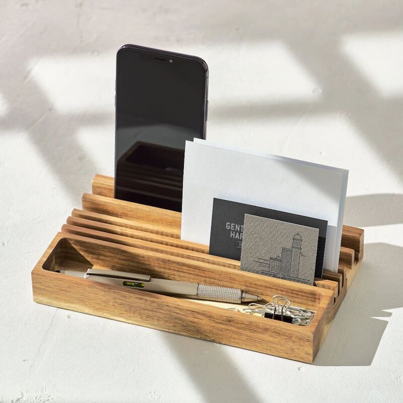 Wooden Desk Organiser