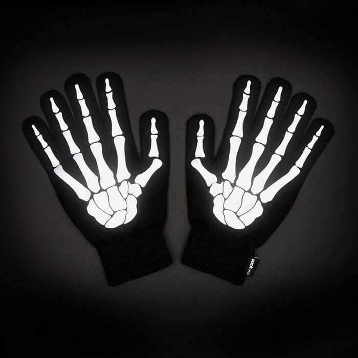 Skeleton Print Gloves