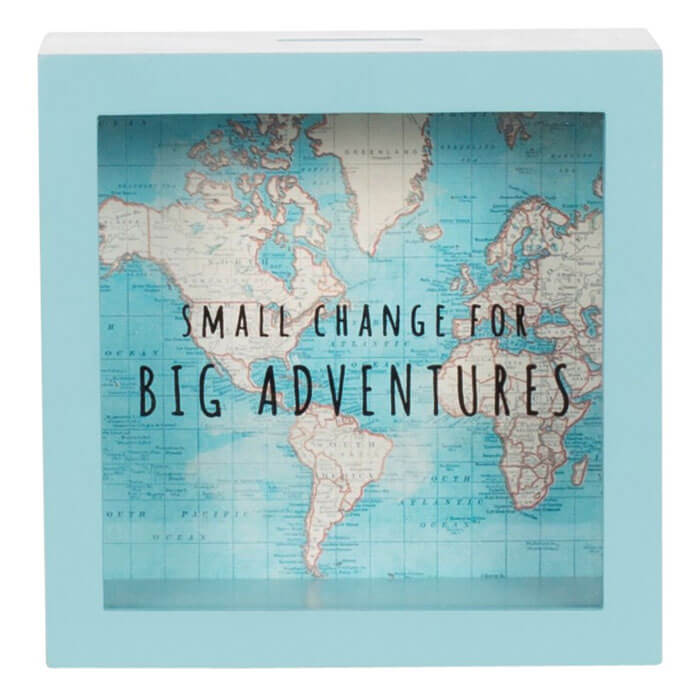 Vintage Map Big Adventures Money Box