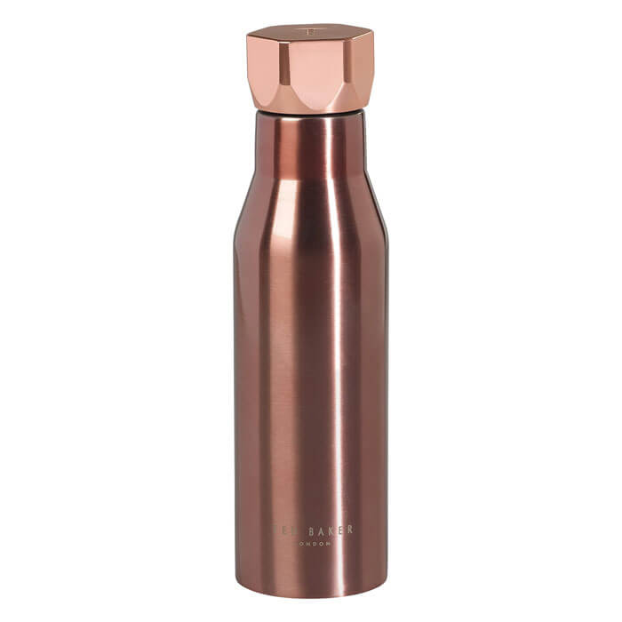 Ted Baker Rose Gold Hexagonal Lid Water Bottle