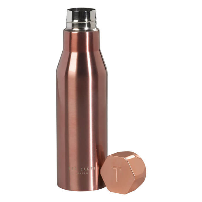 Ted Baker Rose Gold Hexagonal Lid Water Bottle