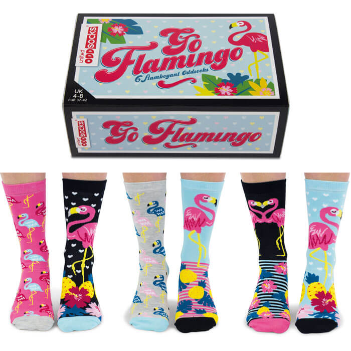 United Oddsocks Go Flamingo Socks Gift Set