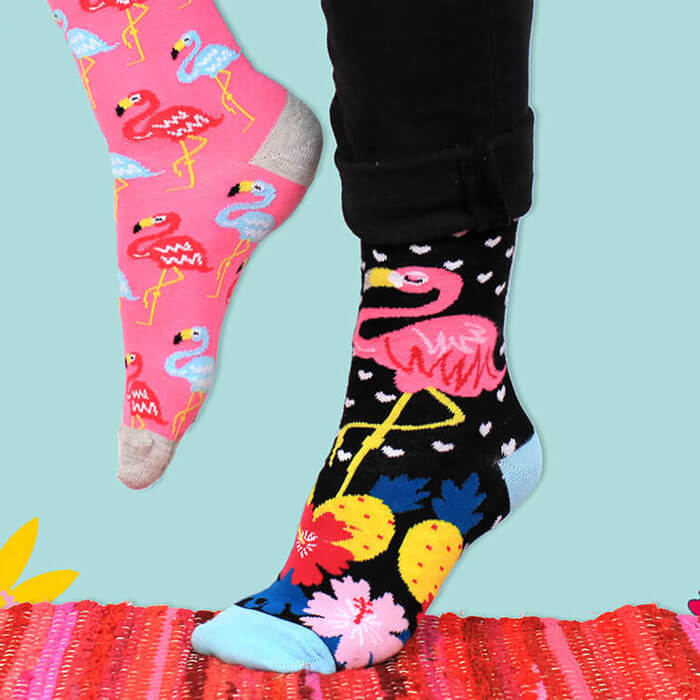 United Oddsocks Go Flamingo Socks Gift Set