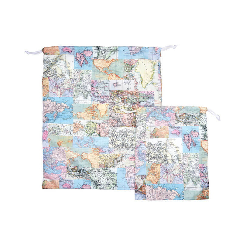 Vintage Map Travel Laundry Bags