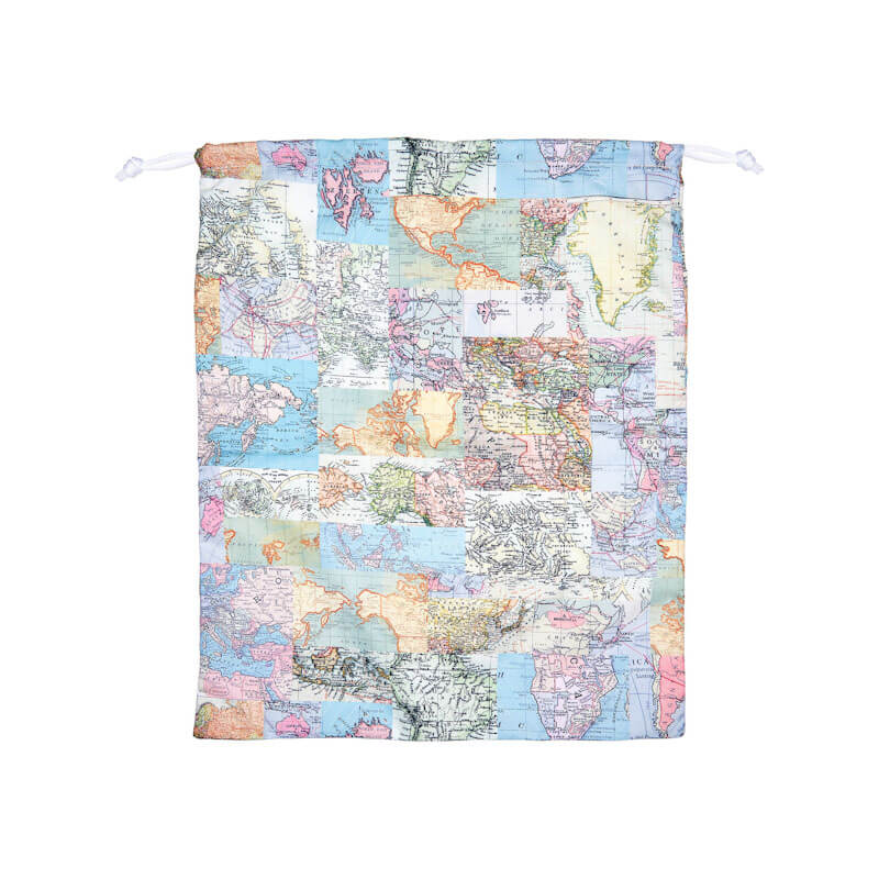 Vintage Map Travel Laundry Bags
