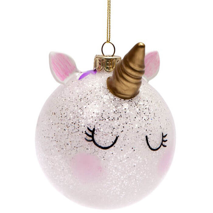 Einhorn-Weihnachtskugel