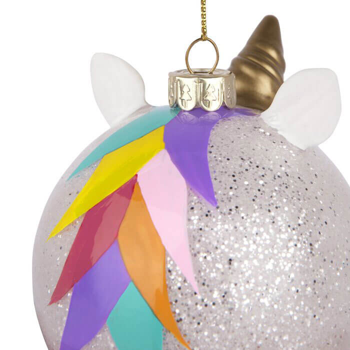 Einhorn-Weihnachtskugel