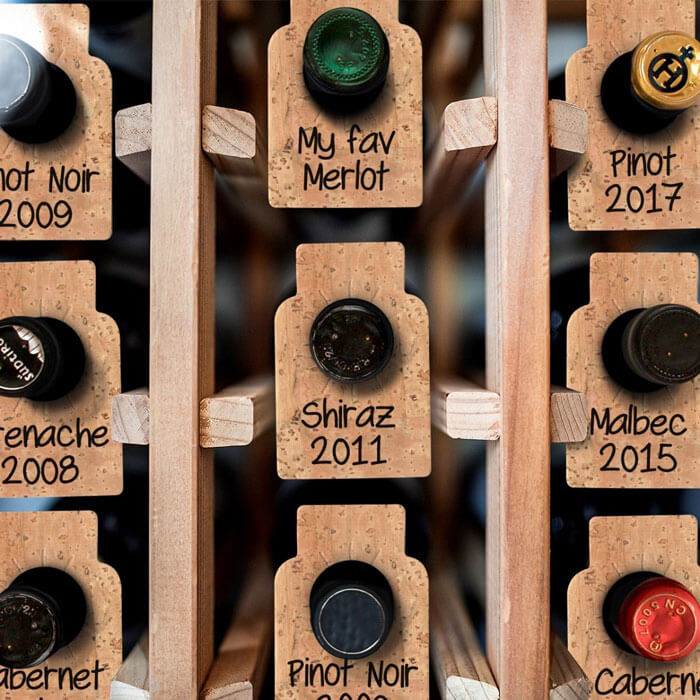 Cork Wine Tags Set of 24