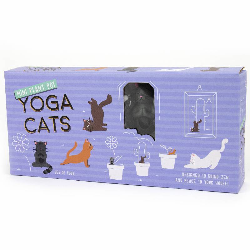 Mini Yoga Blumentopf-Katzen