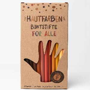 12 Hautfarben-Buntstifte