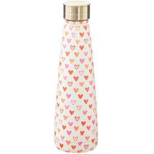 Red Love Heart Water Bottle