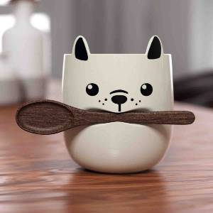 Dog Mug and Stick Spoon