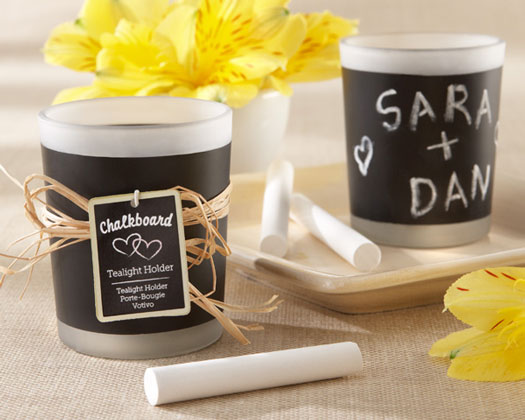 Teelicht Halter mit Tafel 4er Set