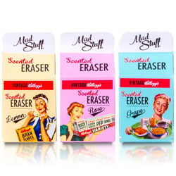 Kellogg's Vintage Milk Carton Scented Eraser Set