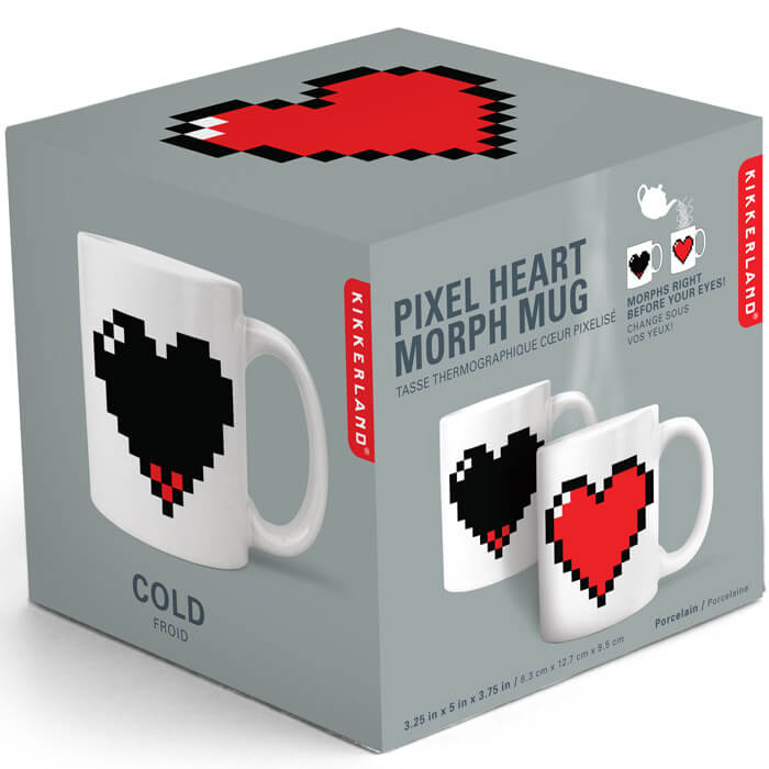 Mug Thermosensible Coeur Pixel