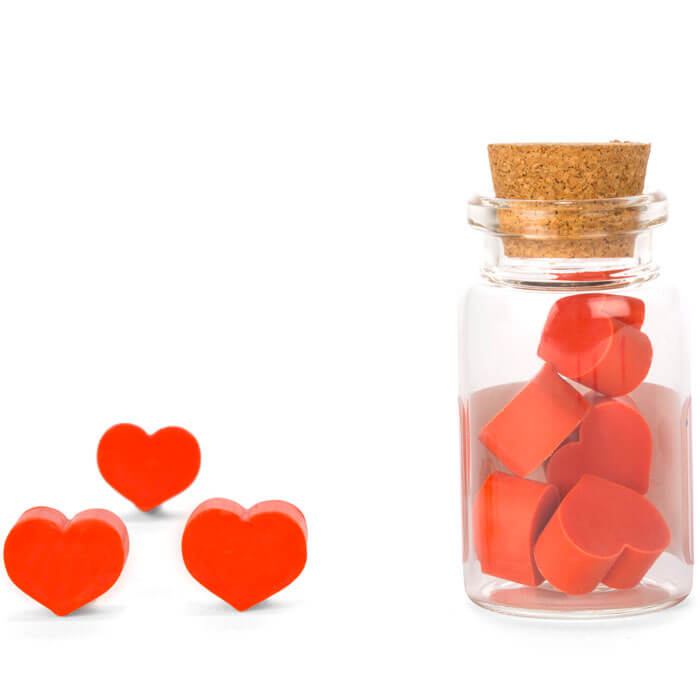 Rose Scented Heart Erasers