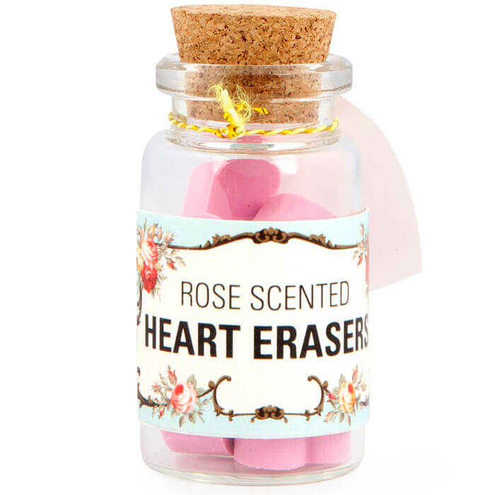 Rose Scented Heart Erasers