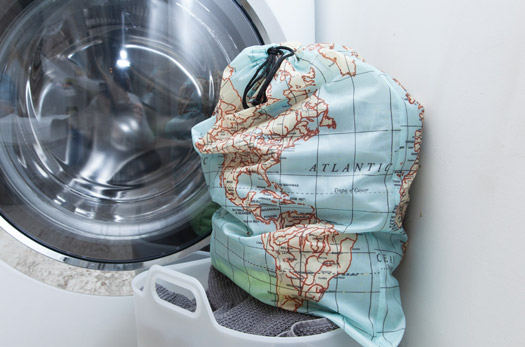 Maps Travel Laundry Bag