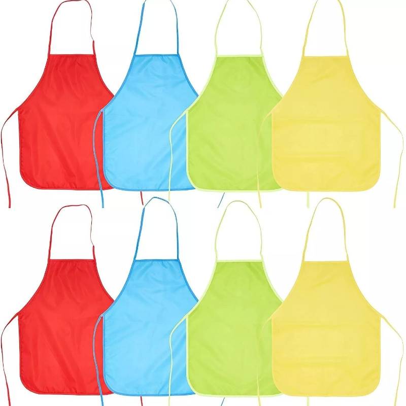 8 Kids Waterproof Painting Aprons