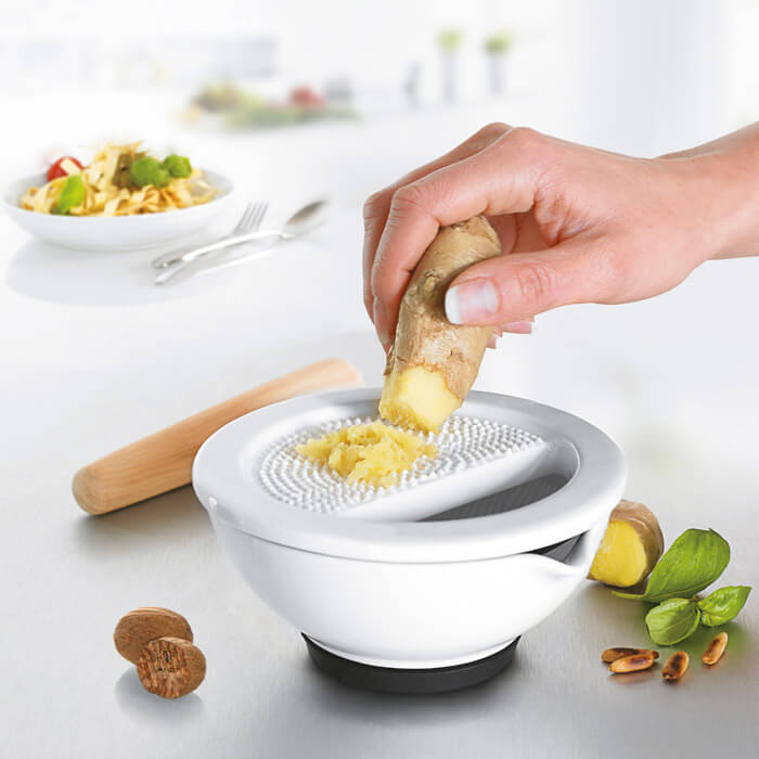 GEFU Porzellanmrser mit Ingwerreibe