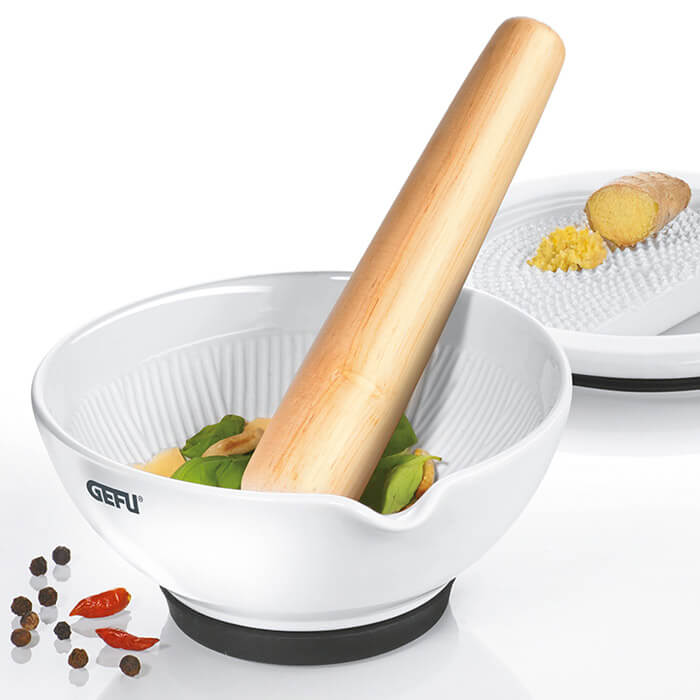 GEFU Porzellanmrser mit Ingwerreibe