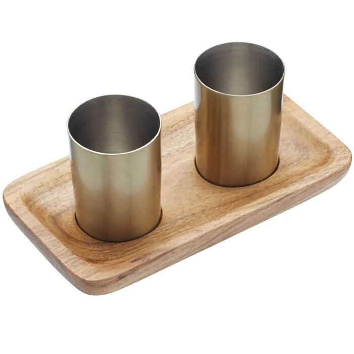 Brass Finish Shot Gift Set