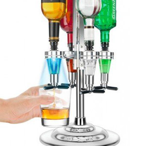 4 Bottle LED Liquor Dispenser