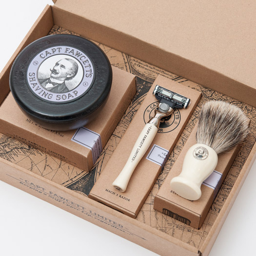 Shaving Brush, Razor and Shaving Soap Gift Set