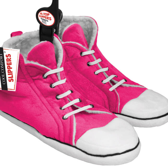 Womens High Top Trainer Slippers