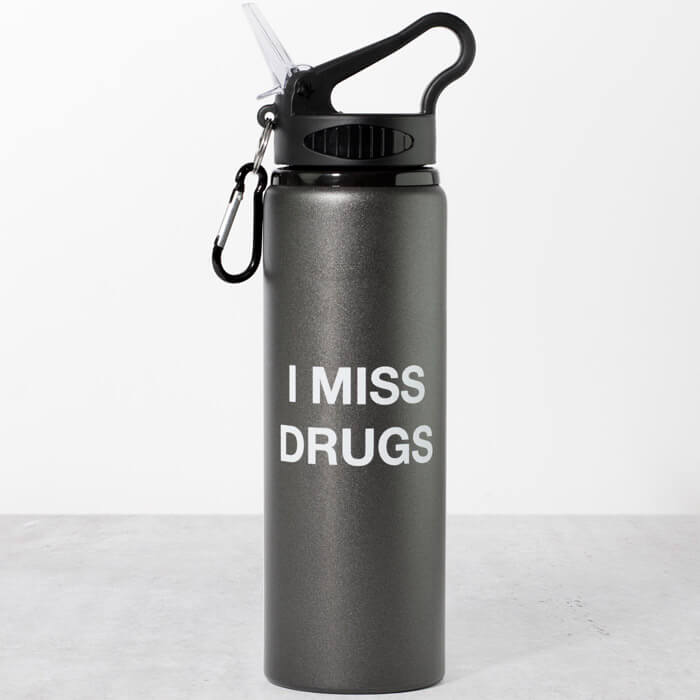 I Miss Drugs Water Bottle