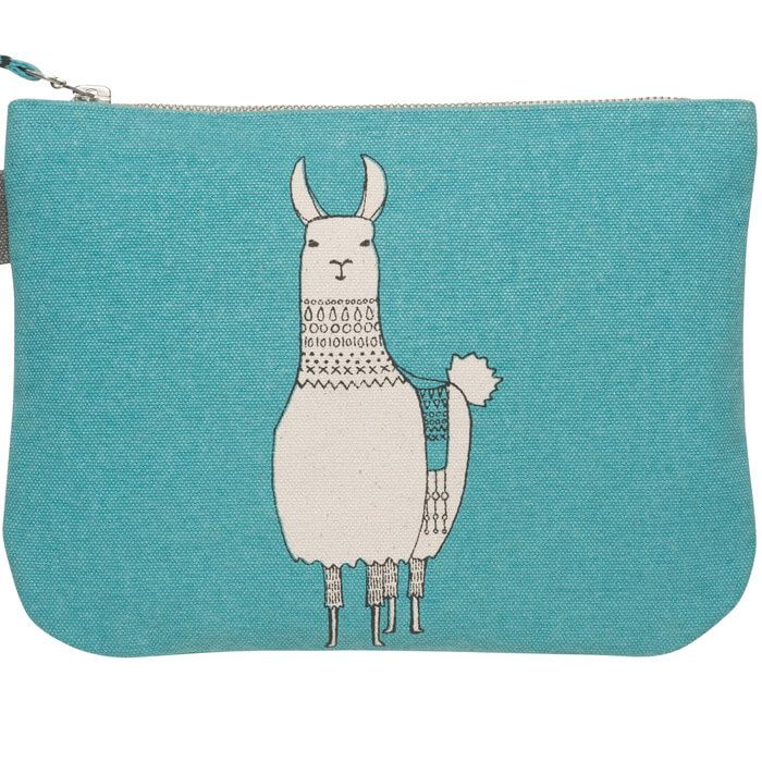 Llamarama - Large Zipper Pouch