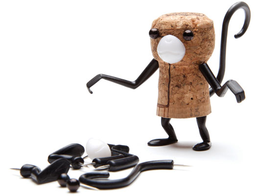 Corkers Affe Weinkorkendeko