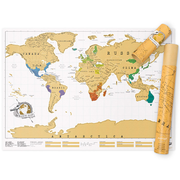 Scratch Map Personalised World Map Poster