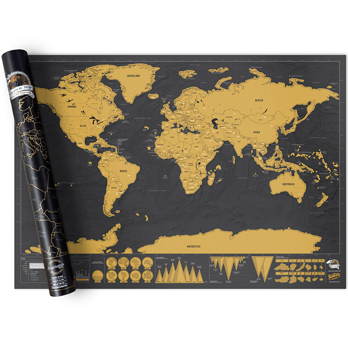 Carte du Monde à Gratter - Edition Deluxe - Gadgets et ...