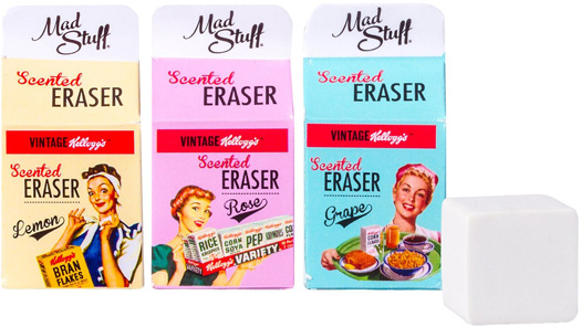 Kellogg's Vintage Milk Carton Scented Eraser Set